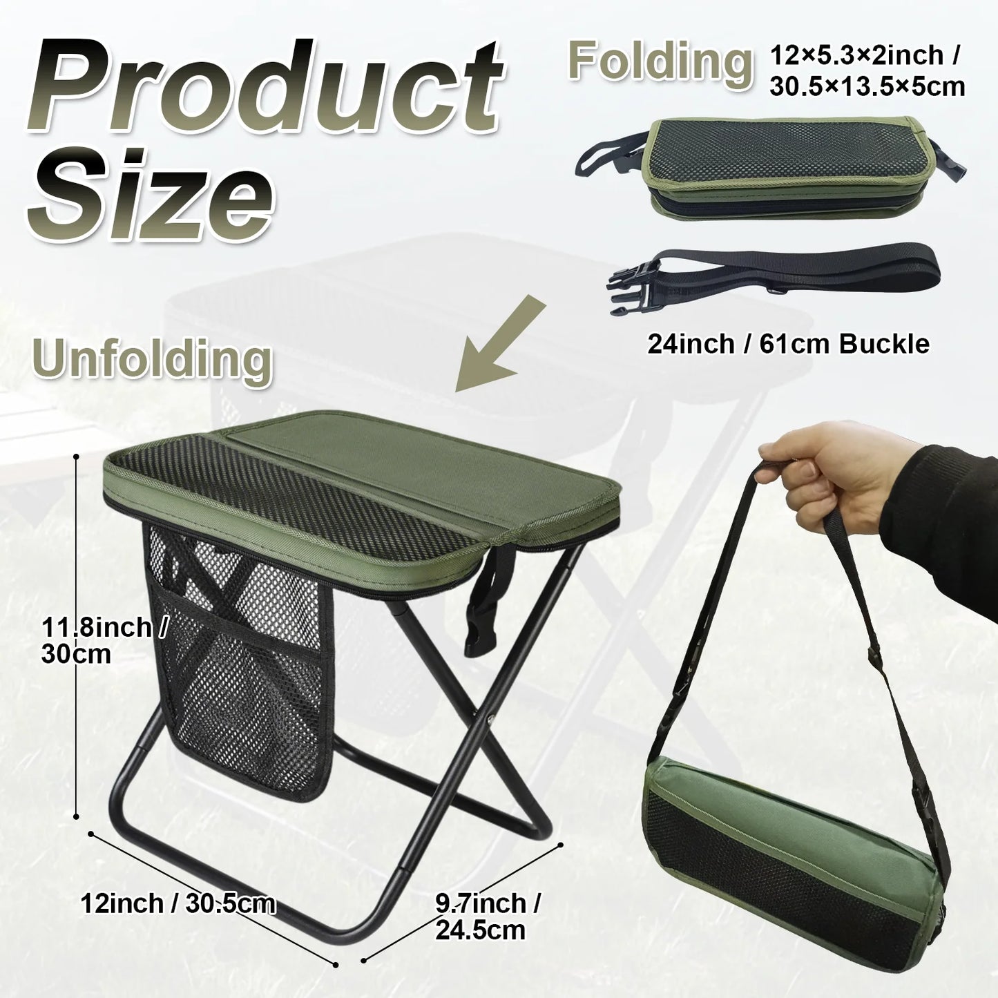 Anywhere Comfort Foldable Sling Stool