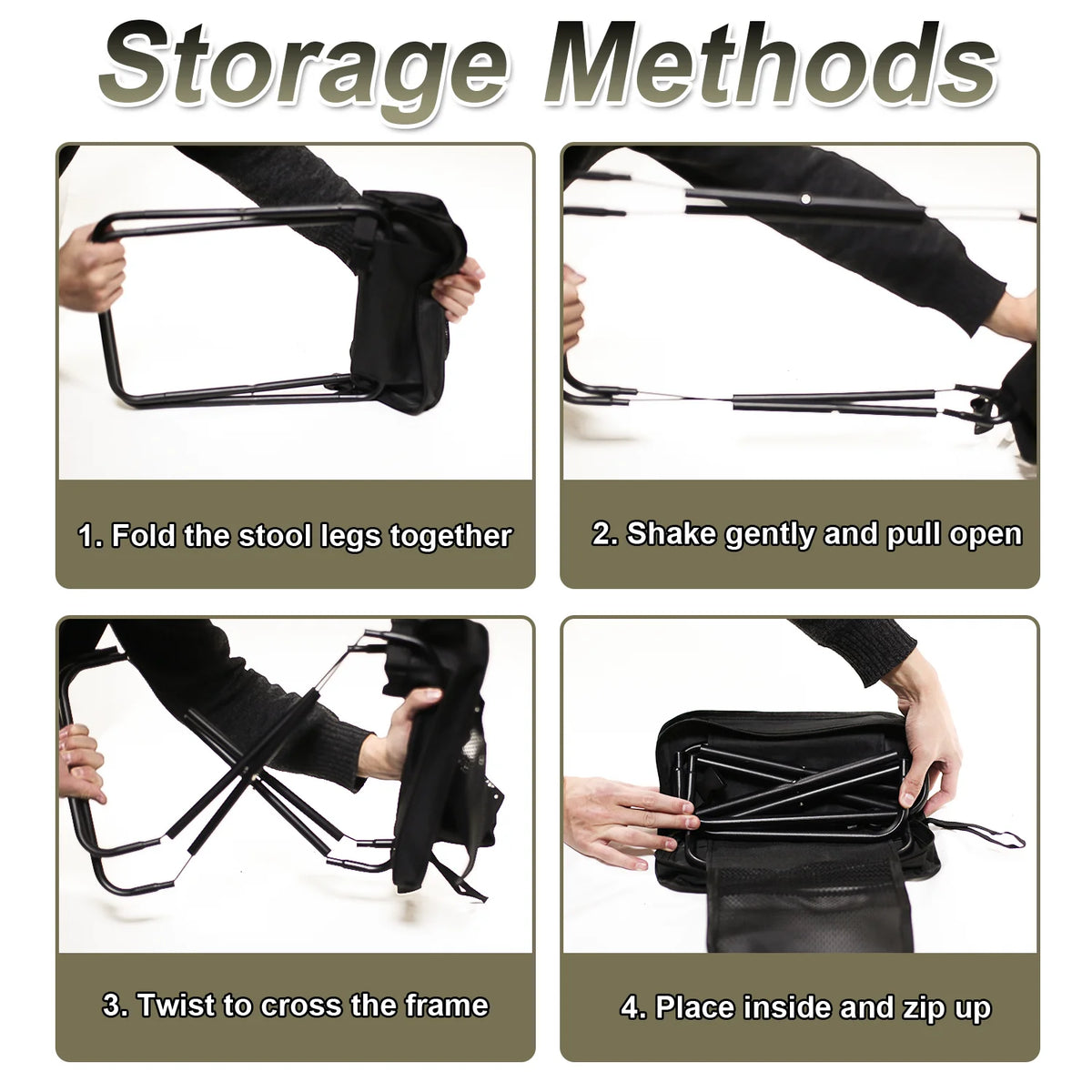 Anywhere Comfort Foldable Sling Stool