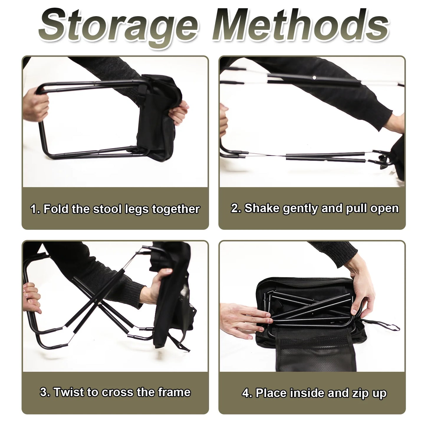 Anywhere Comfort Foldable Sling Stool