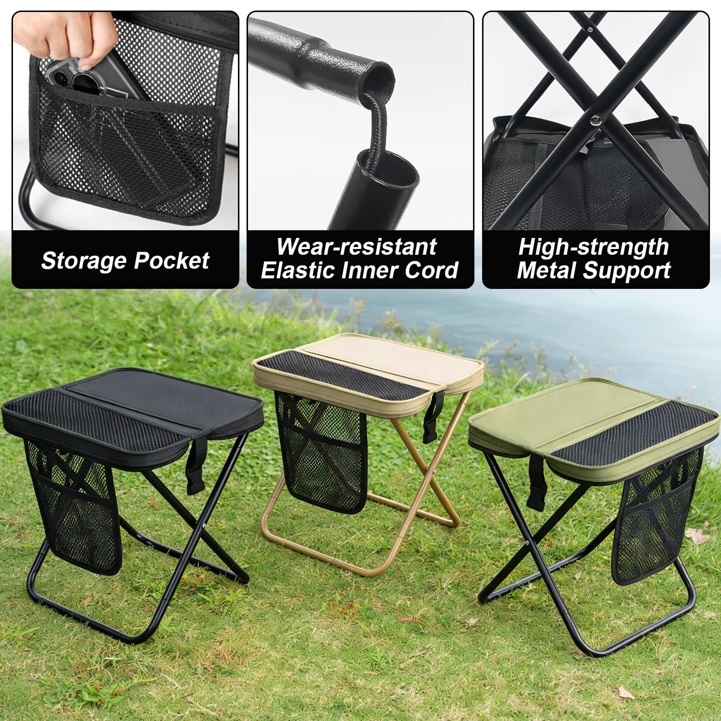Anywhere Comfort Foldable Sling Stool